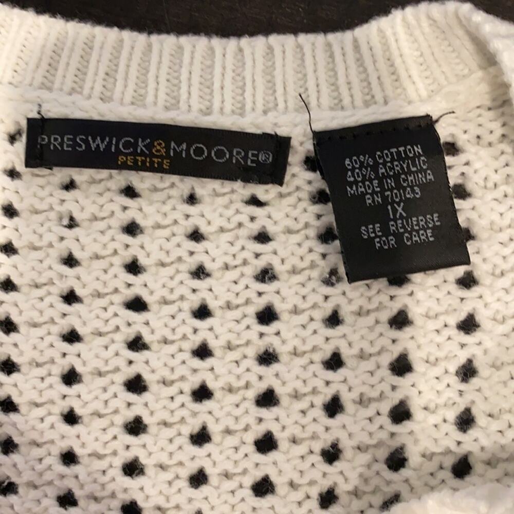 EUC | Preswick & Moore | Knitted Sweater | Ivory | 1X - Picture 6 of 8